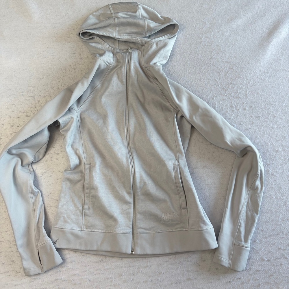 The North Face FlashDry Full Zip Hoodie Womens Small Gray Activewear Jacket